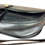 Dior Black Leather Vintage Flap Shoulder Bag