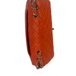 Chanel Orange Quilted Lambskin Flap Bag 2008