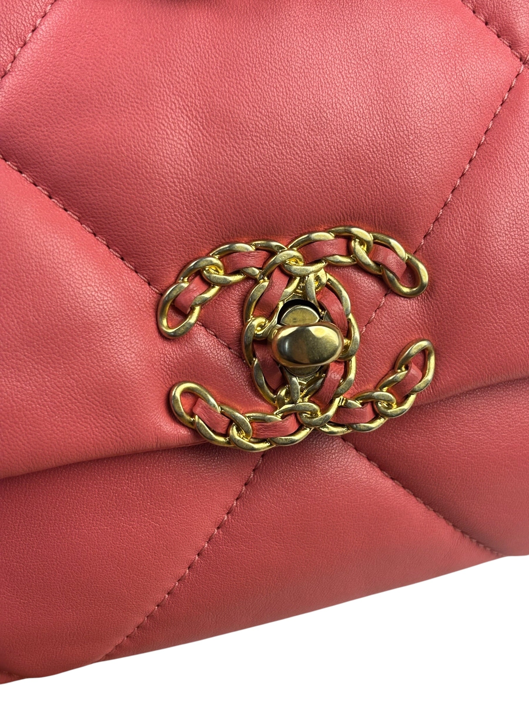 Chanel Pink Quilted Lambskin Flap Bag 2020