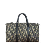 Christian Dior Vintage Navy Blue Trotter Boston Bag