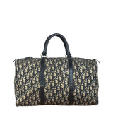 Christian Dior Vintage Navy Blue Trotter Boston Bag
