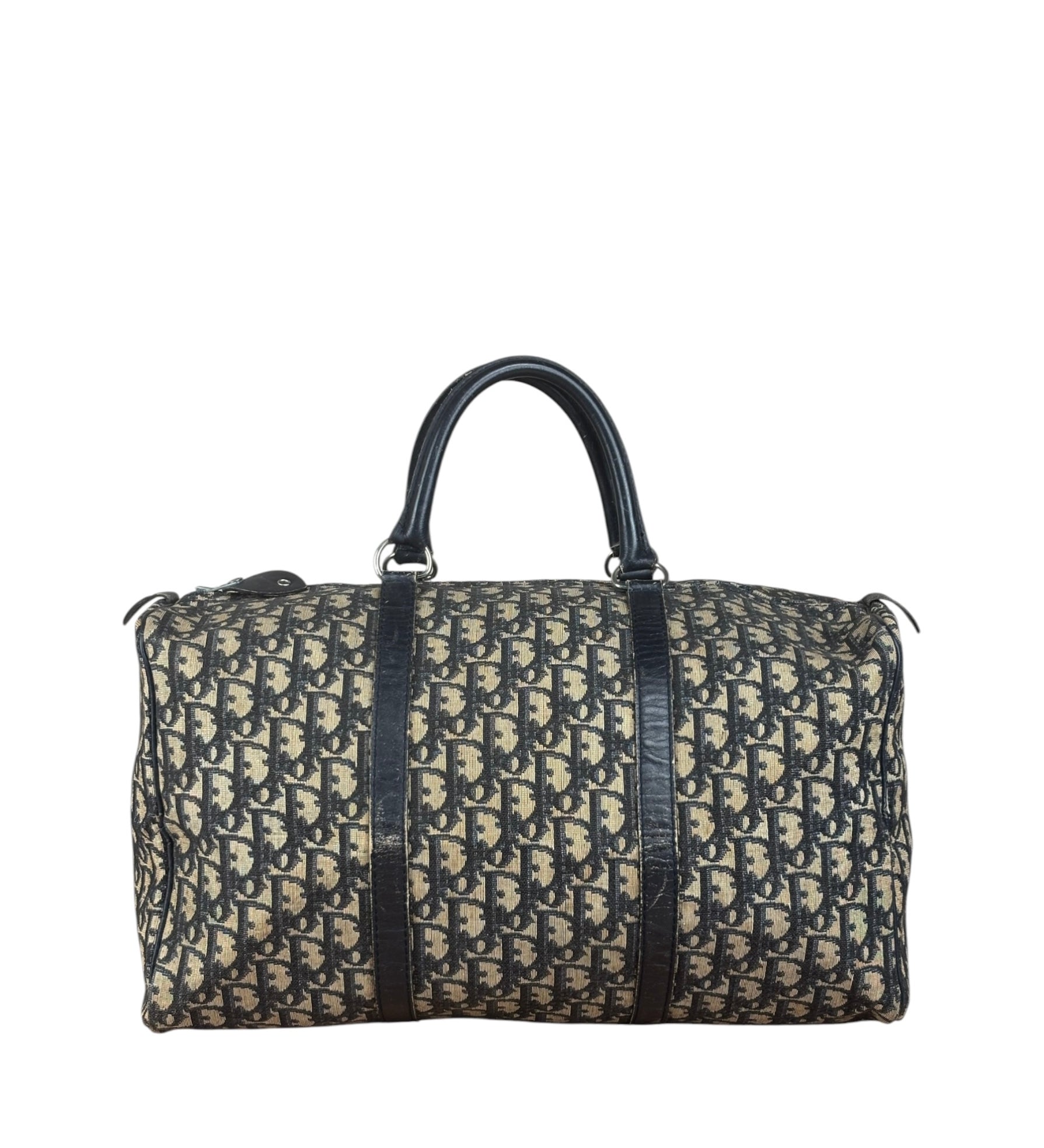 Christian Dior Vintage Navy Blue Trotter Boston Bag
