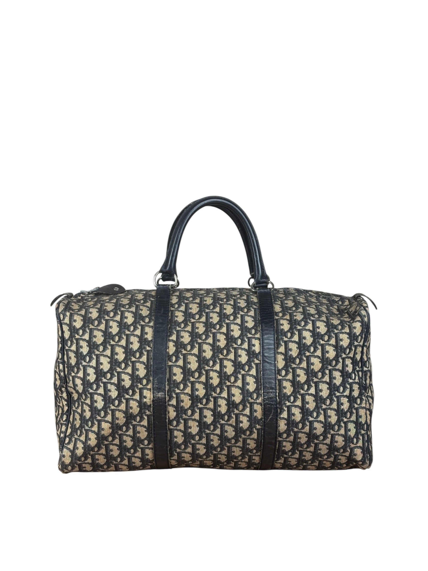 Christian Dior Vintage Navy Blue Trotter Boston Bag
