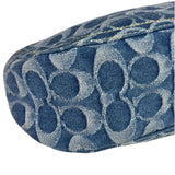 Coach Signature Blue Jacquard Denim Swing Zip Shoulder Bag