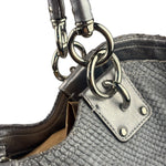 Coach Grey Pythonskin  Indy Babouska Two-Way Shoulder Bag
