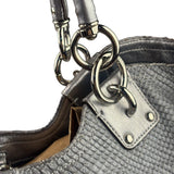 Coach Grey Pythonskin  Indy Babouska Two-Way Shoulder Bag