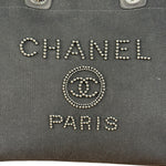 Chanel Black Canvas Pearl Deauville 2Way Tote 2019