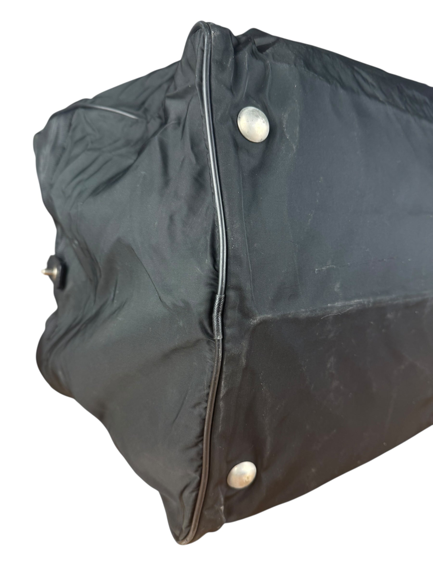 Prada Black Nylon Vintage Duffle Bag