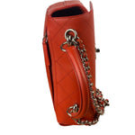 Chanel Red Quilted Calfskin Small Ring My Flap Crossbody Bag 2017
