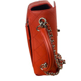 Chanel Red Quilted Calfskin Small Ring My Flap Crossbody Bag 2017
