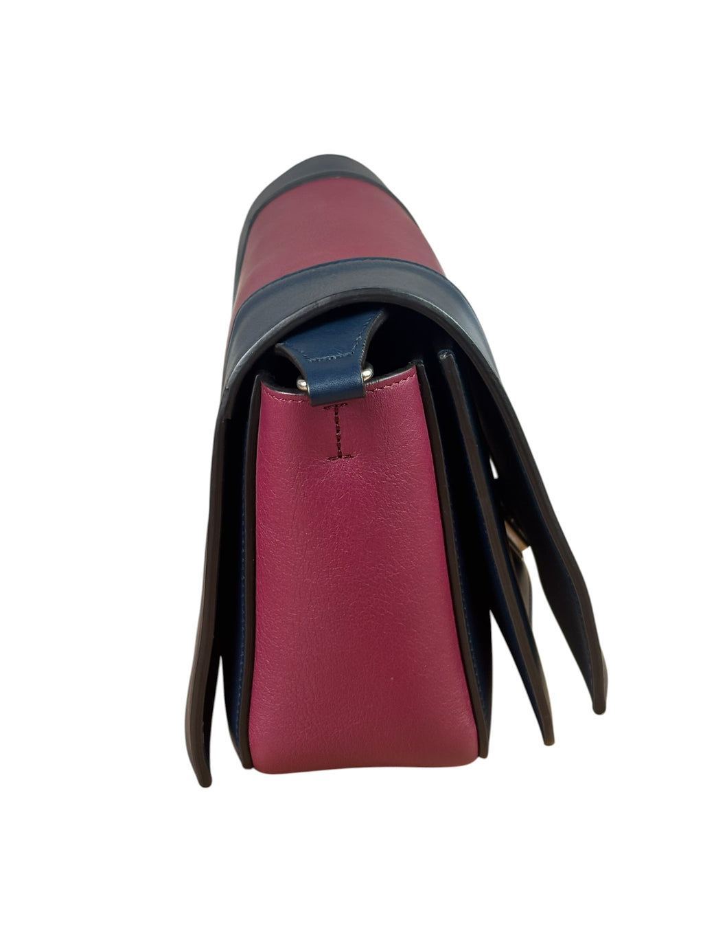 Celine Navy/Pink Leather Medium Shoulder Bag