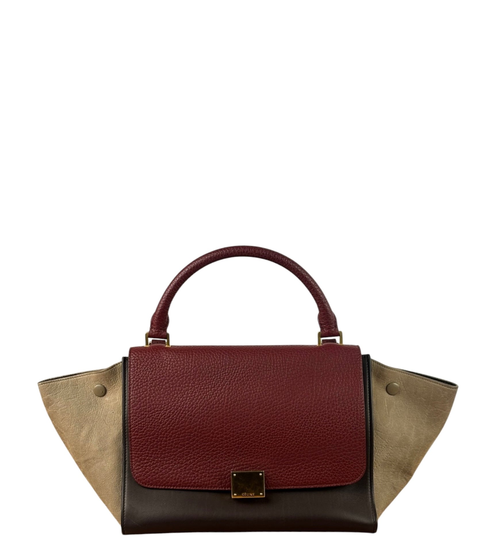 Celine Colorblock Leather/Suede Two-Way Bag
