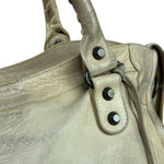 Balenciaga Vintage Almond Beige Leather Small City Two-Way Bag