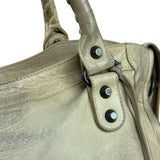 Balenciaga Vintage Almond Beige Leather Small City Two-Way Bag