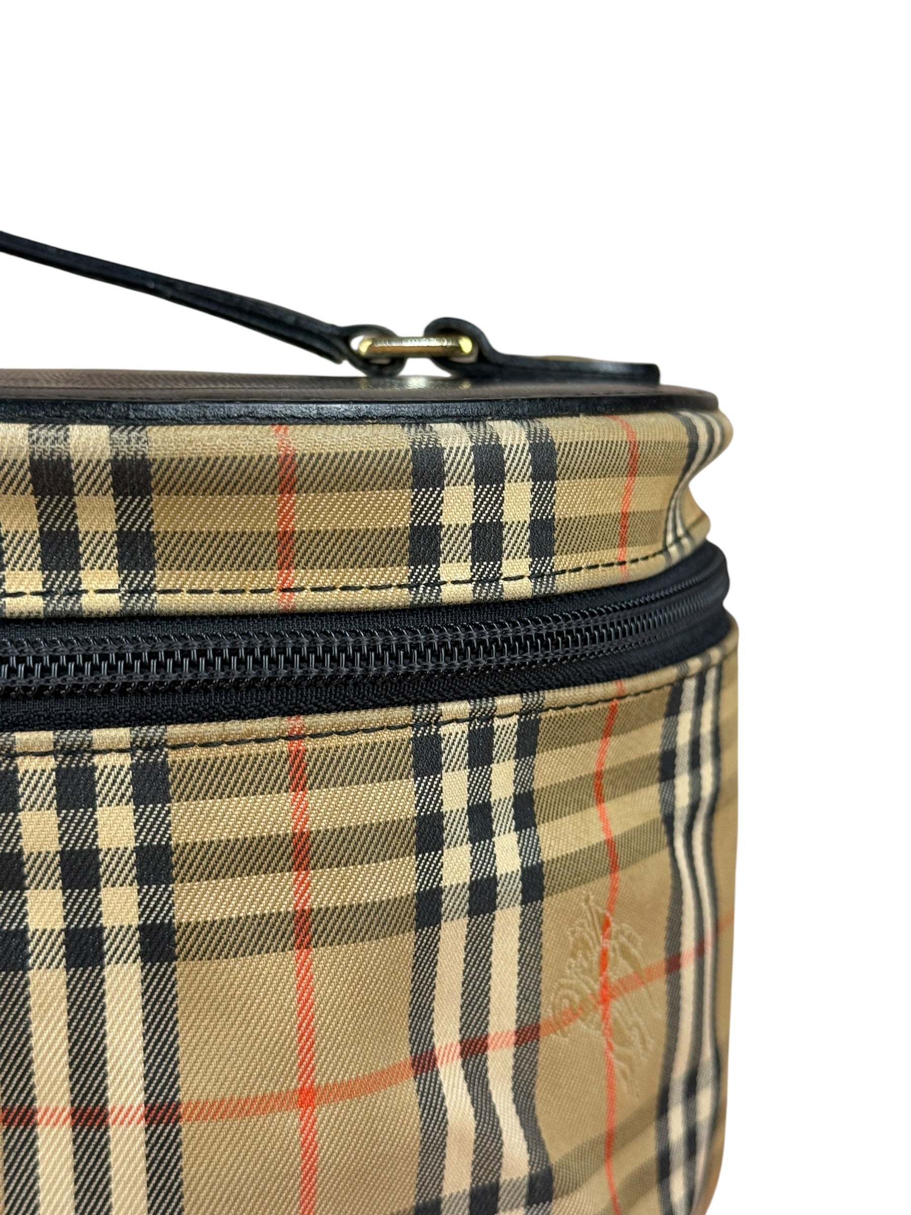 Burberry Vintage Nova Check Top Handle Vanity Bag