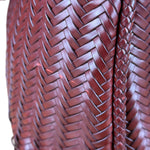 Polo Ralph Lauren Red Woven Leather Tote