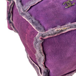 Chanel Vintage Purple Shearling/Suede Patchwork Shoulder Bag 2000