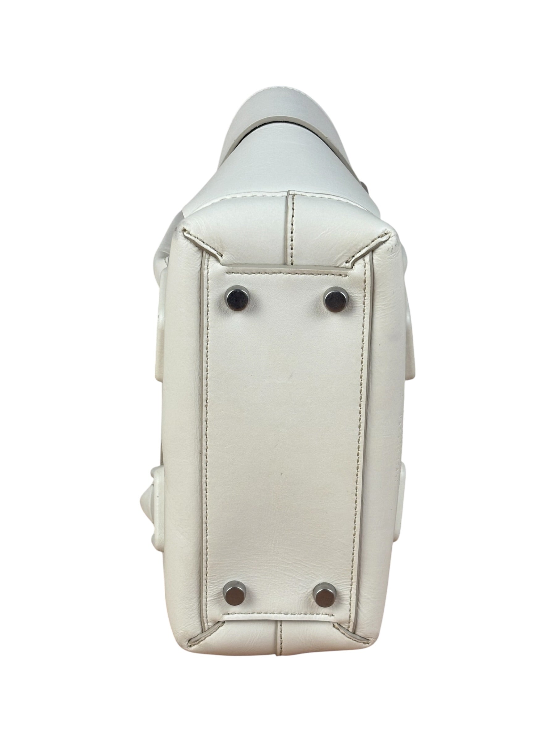 Bottega Veneta Cream Leather Mini Arco Two-Way Bag