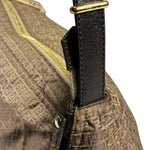 Fendi Brown Leather Trim Zucca Mamma Forever Baguette