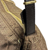 Fendi Brown Leather Trim Zucca Mamma Forever Baguette