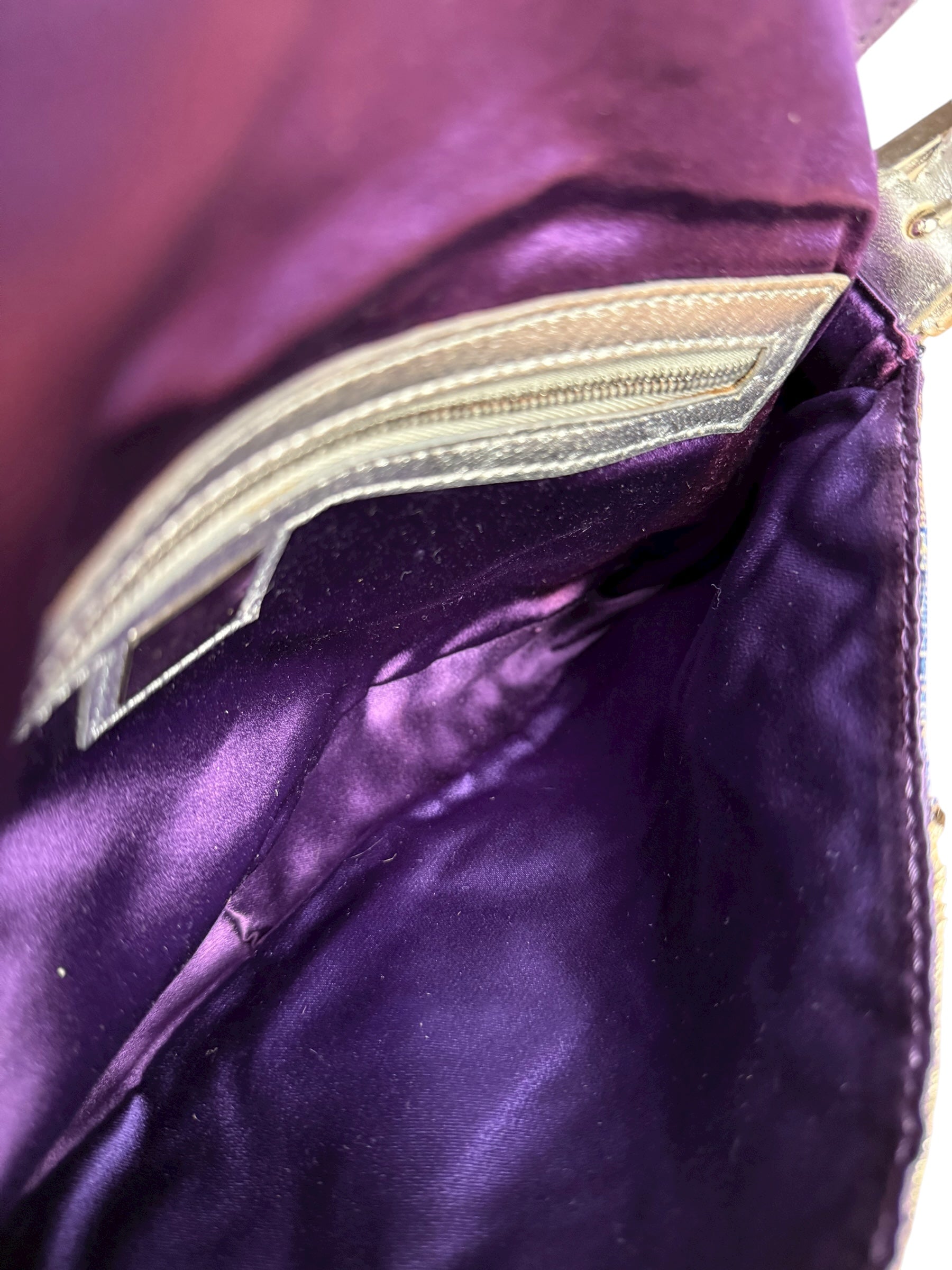 Fendi Vintage Embroidered Patchwork Baguette