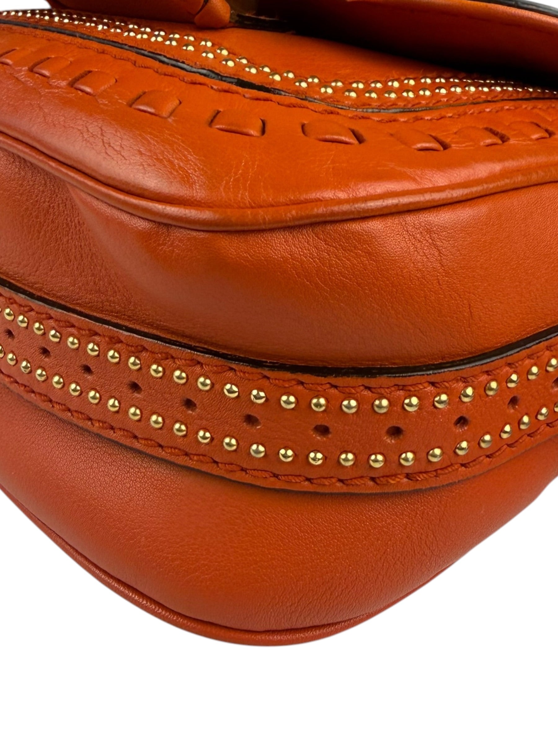 Gucci Orange Leather Snaffle Shoulder Bag