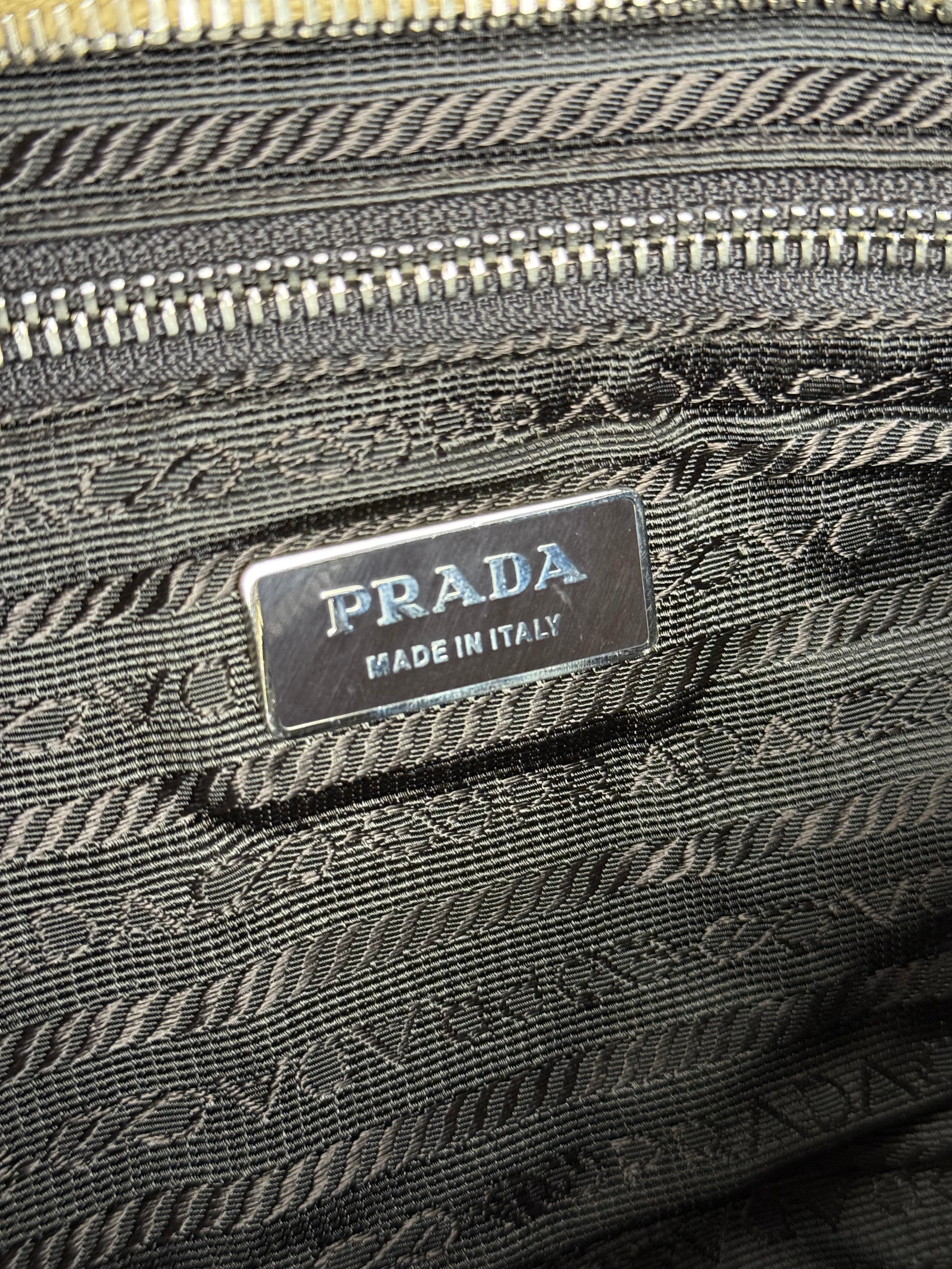 Prada Tessuto Buckle Shoulder Bag