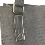 Christian Dior Vintage Black Logo Print Canvas Tote