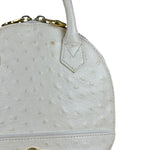 Versace Vintage Mini Osctrich Leather Top Handle Bag