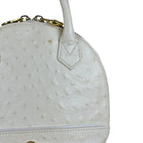 Versace Vintage Mini Osctrich Leather Top Handle Bag