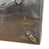 Balenciaga Black Leather Papier A4 Tote Bag