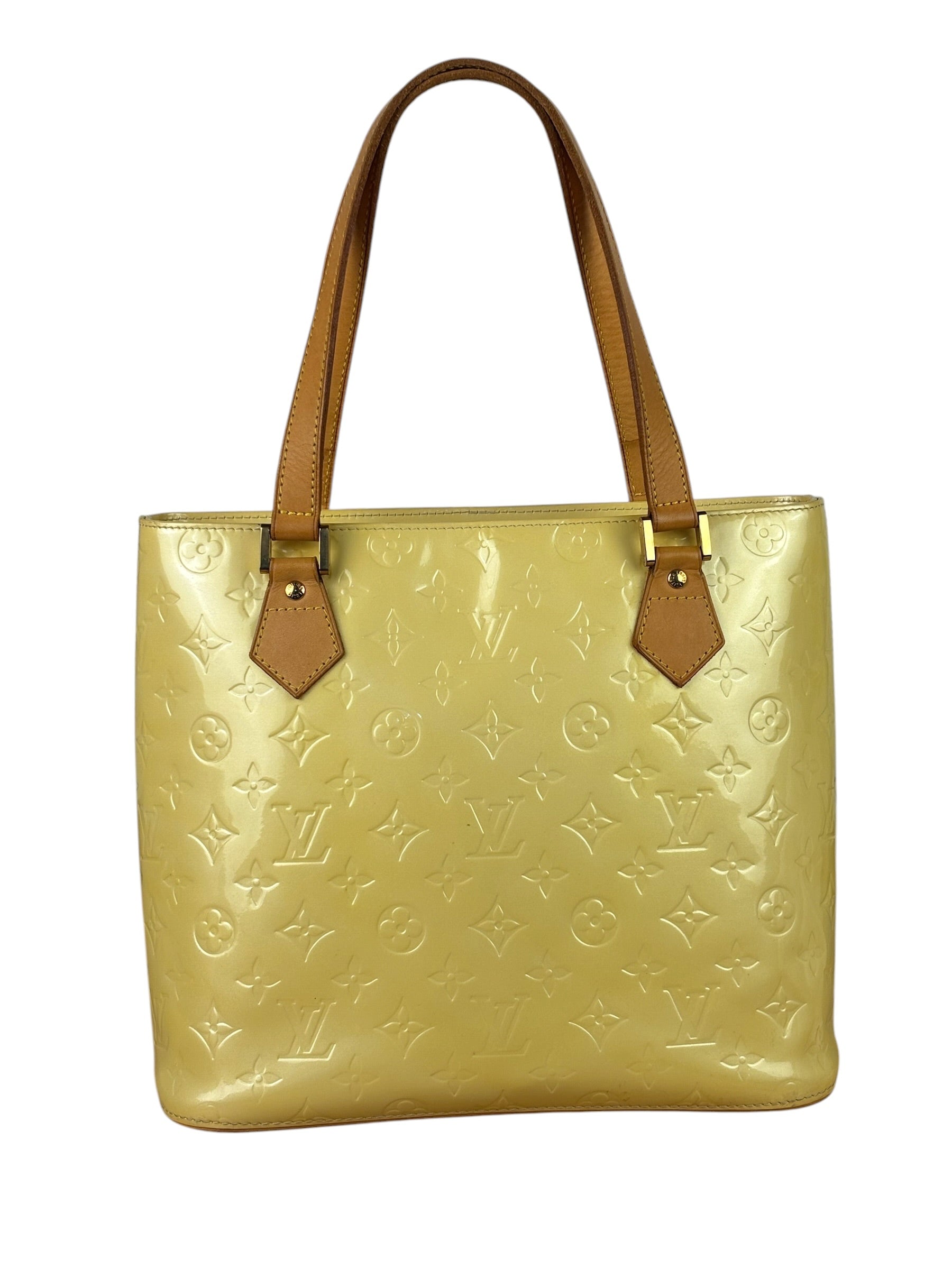 Louis Vuitton Yellow Vernis Houston Tote MM