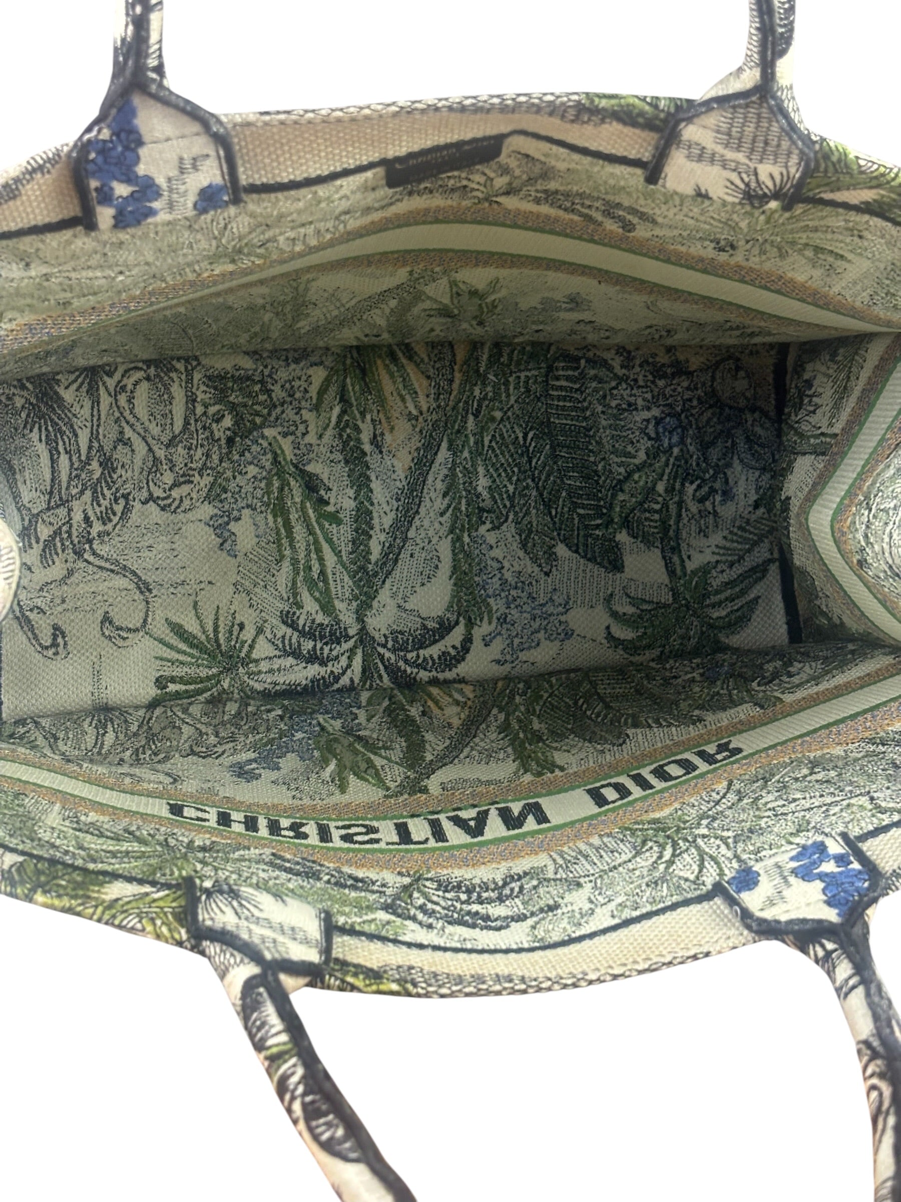 Christian Dior Large Toile De Jour Tropicalia Book Tote