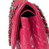 Chanel Hot Pink Large Patent Leather Double Flap Shoulder Bag 2014
