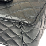 Chanel Black Quilted Caviar Jumbo Flap Bag 2021