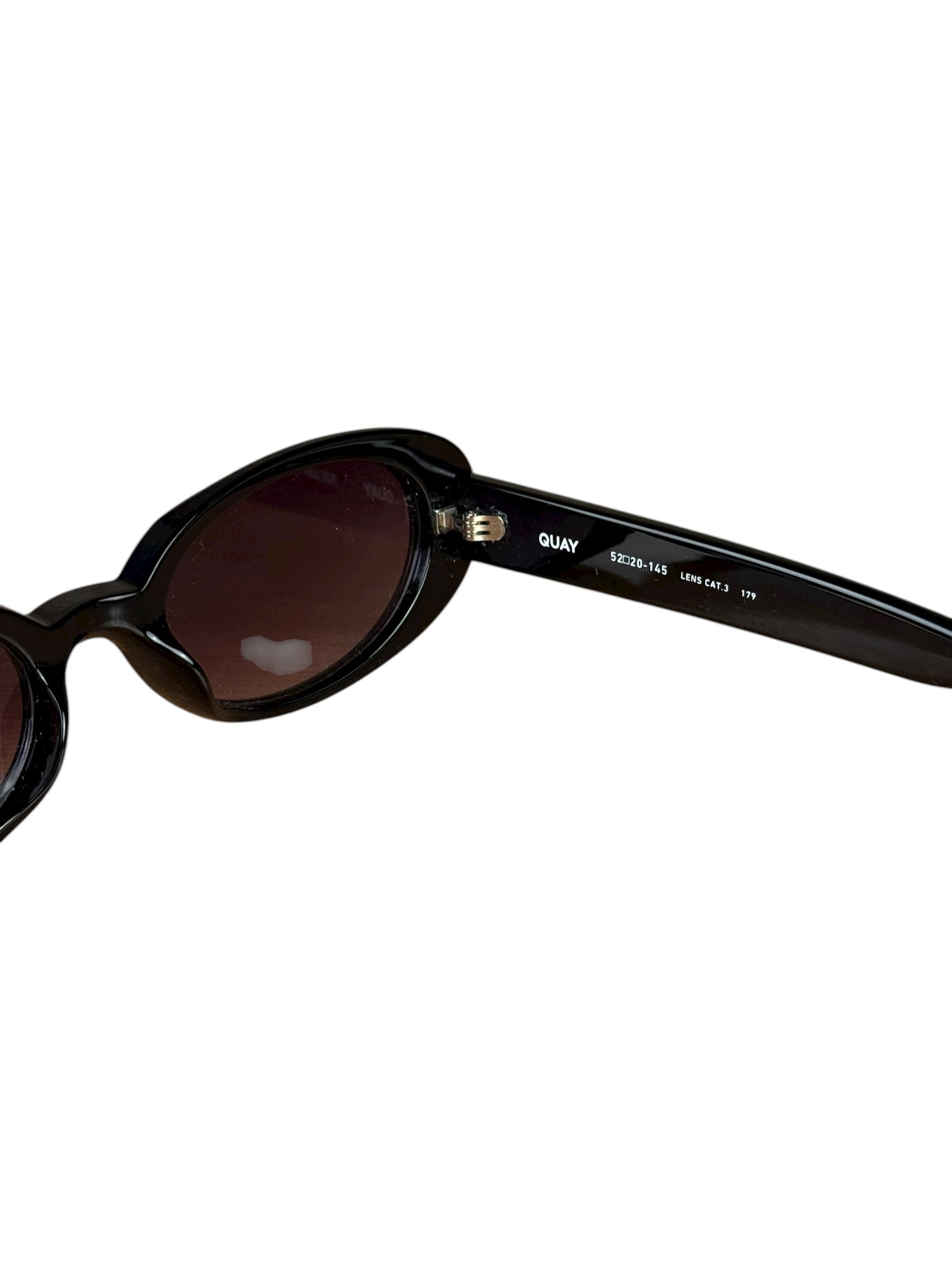 Quay Black Thin Sunglasses