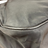 Damaged Prada Vintage Black Tessuto Nylon Leather Trim Saddle Flap Shoulder Bag