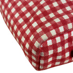 Prada Red Gingham Check Canvas Makeup Bag