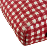 Prada Red Gingham Check Canvas Makeup Bag