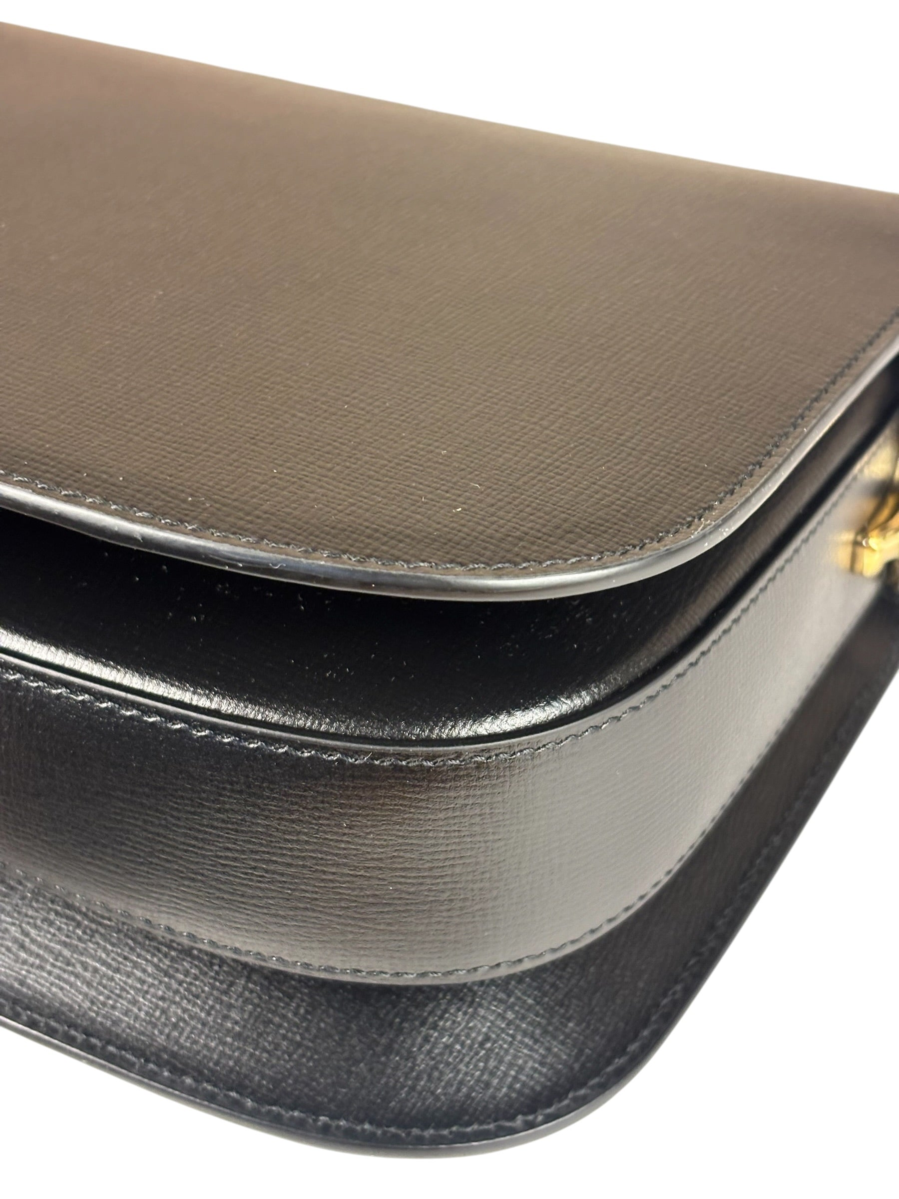 Gucci Black Leather Horsebit 1955 Shoulder Bag