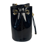 Prada Black Patent Leather Mini Chain Pouch