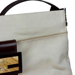 Fendi Cream Baguette Shoulder Bag