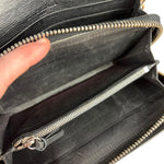 Balenciaga Black Leather Flap Wallet on Chain Bag