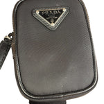 Prada Black Re-Nylon Saffiano Leather Crossbody Bag
