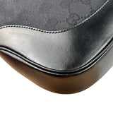 Gucci Black/Grey Leather Trim Jackie Hobo Bag
