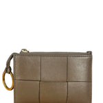 Bottega Veneta Brown Cassette Leather Cardholder