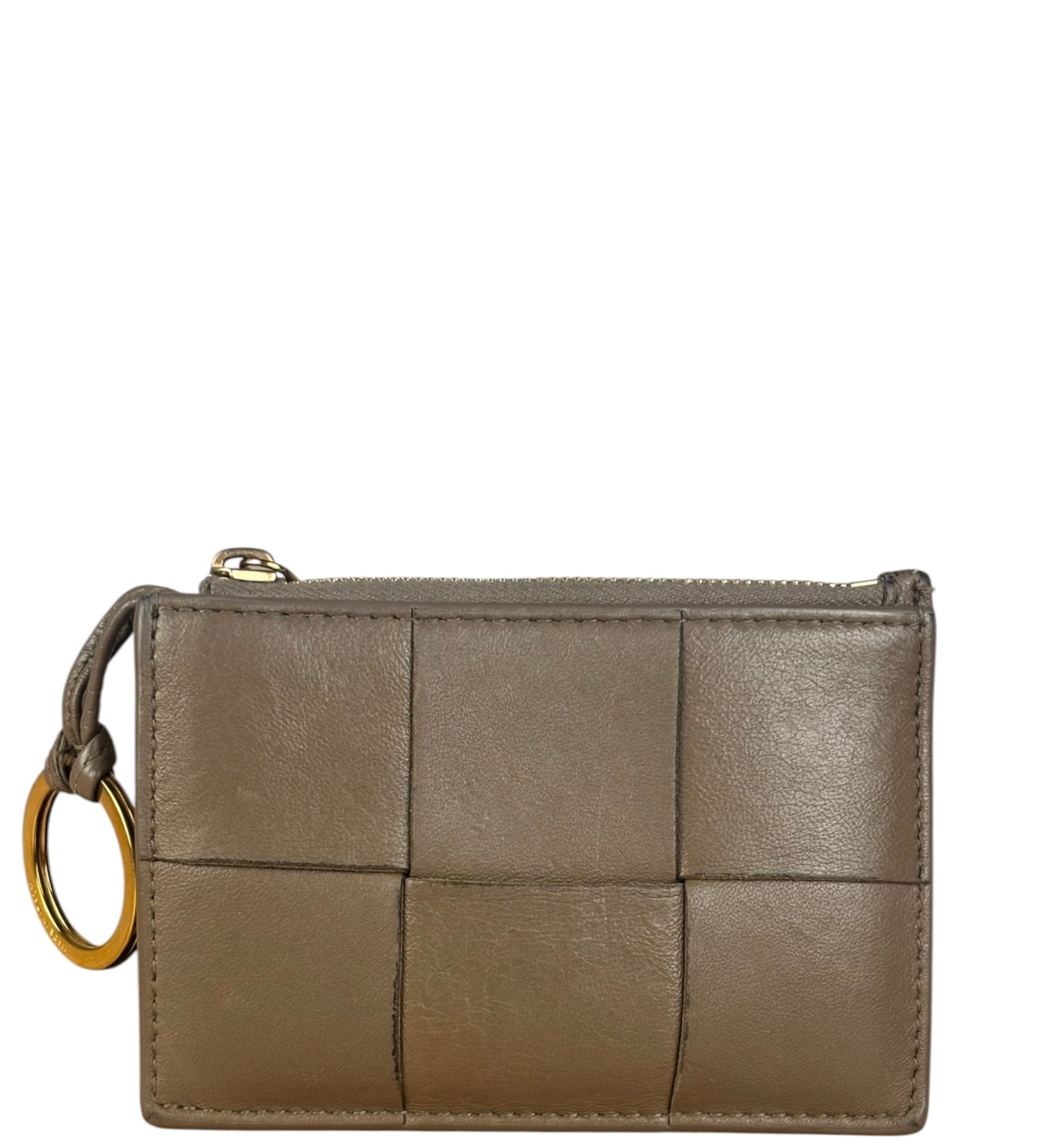 Bottega Veneta Brown Cassette Leather Cardholder