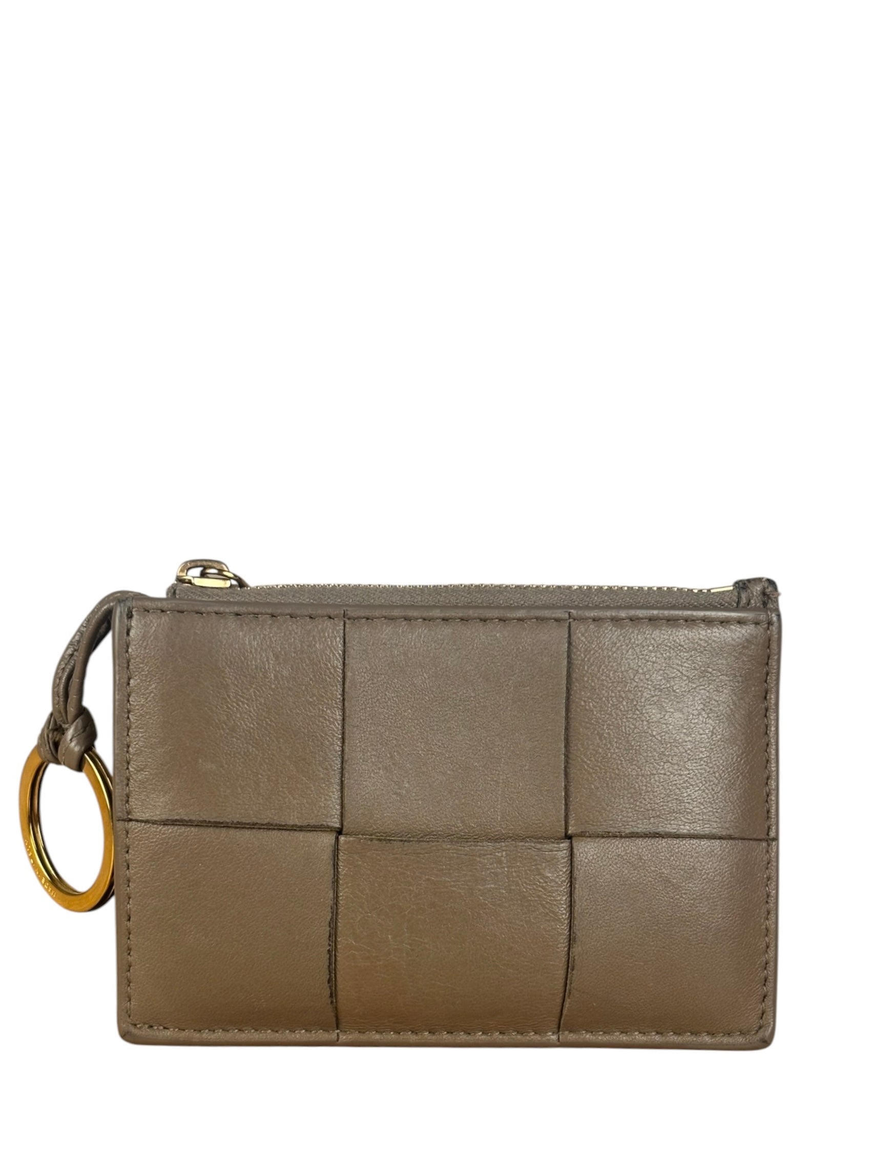 Bottega Veneta Brown Cassette Leather Cardholder