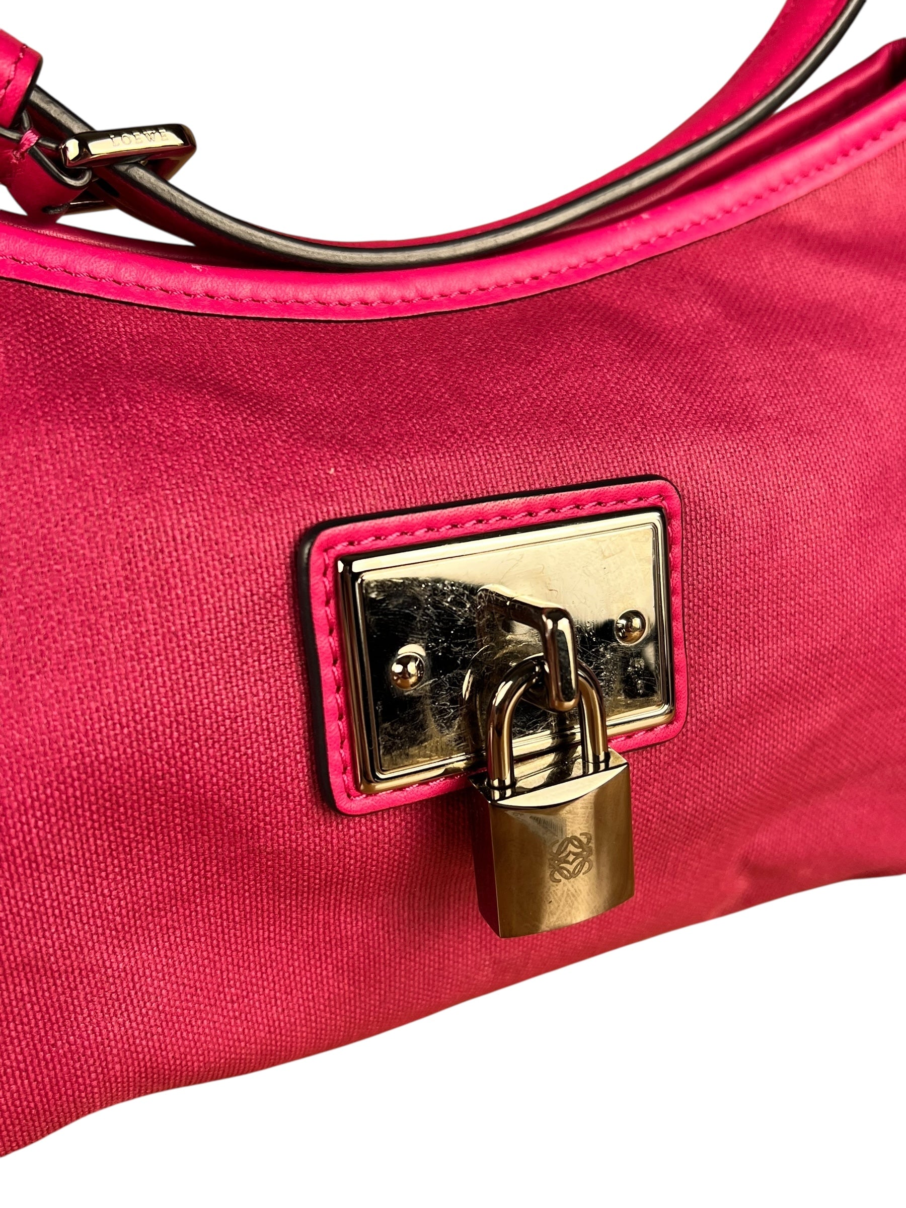 Loewe Fucshia Padlock Shoulder Pochette