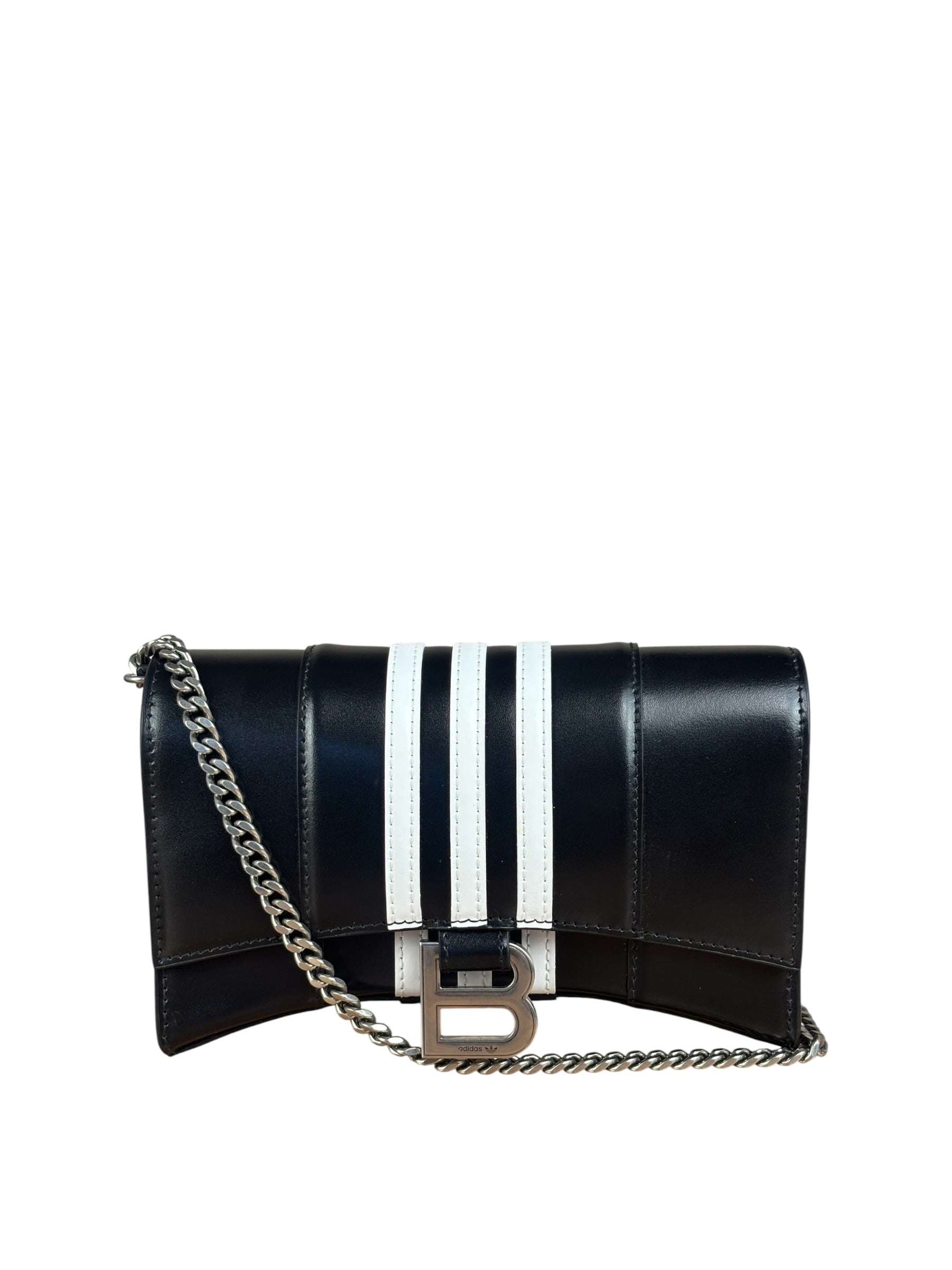 Balenciaga x Adidas Black Hourglass Wallet on Chain